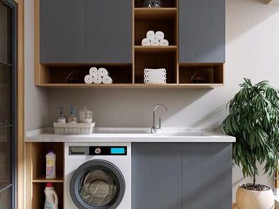 洗衣房+休闲区结合，预算不多收纳多多的装修设计案例